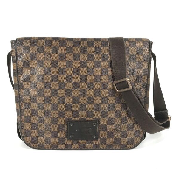 LOUIS VUITTON N51211 Damier Brooklyn MM bag flap crossbody Shoulder Bag - Picture 1 of 16